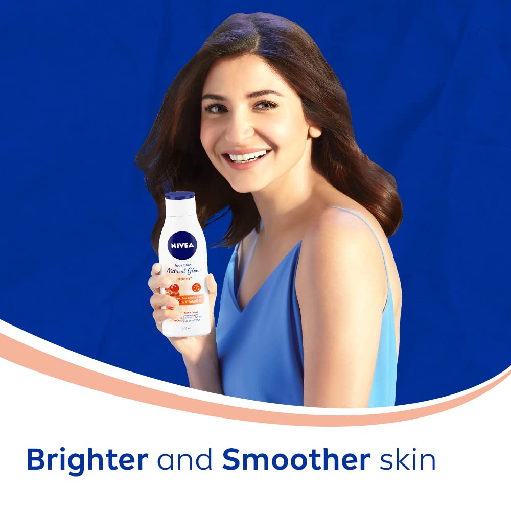 NIVEA Body Extra Whitening pump-top image indicates convenient daily moisturization.