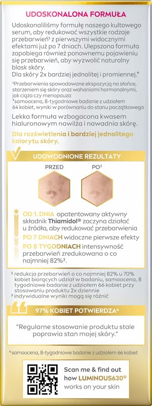NIVEA Cellular Luminous630 serum ingredients panel emphasizes brightening actives