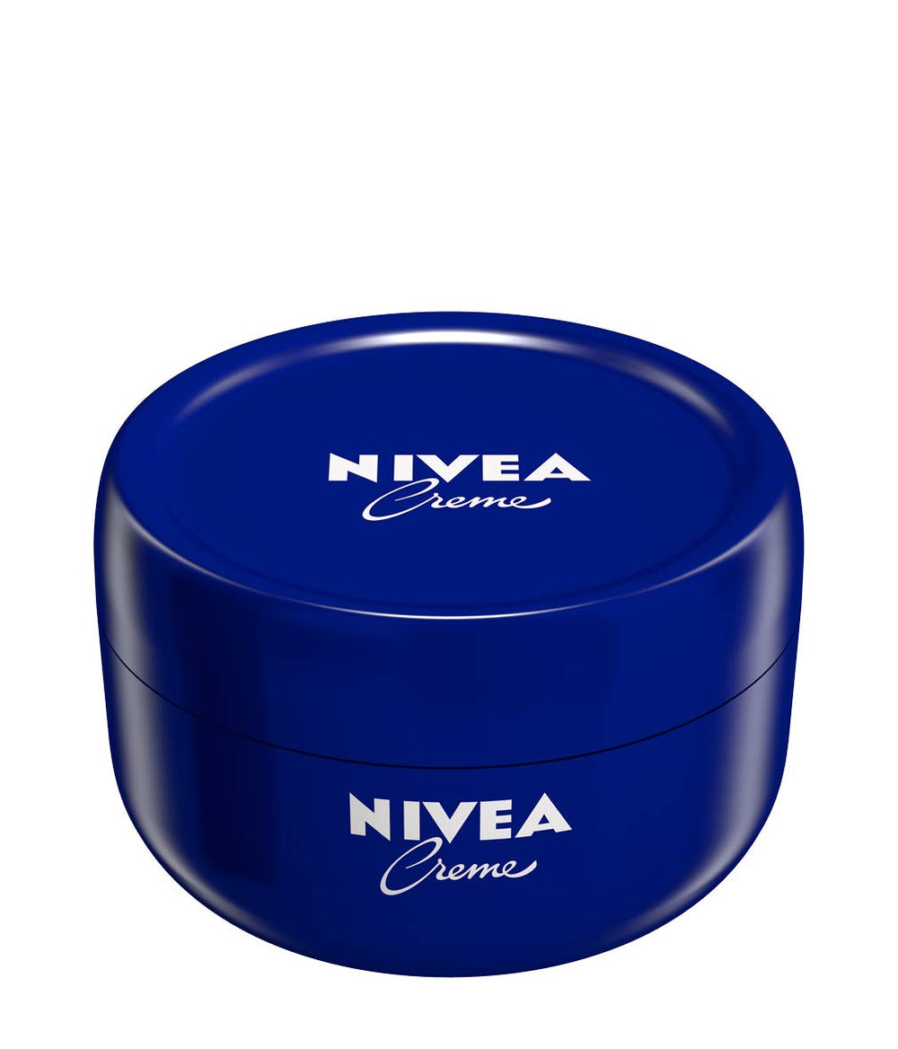 NIVEA Creme 200ml tin close-up highlighting daily moisture for all skin types.