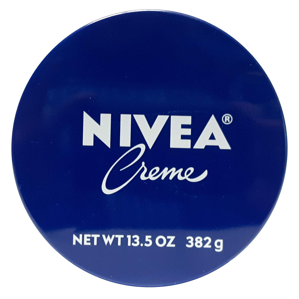 NIVEA Creme Tin 400ml package view — rich moisturizer for acne-prone skin.