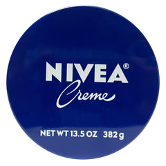 NIVEA Creme Tin 400ml package view — rich moisturizer for acne-prone skin.