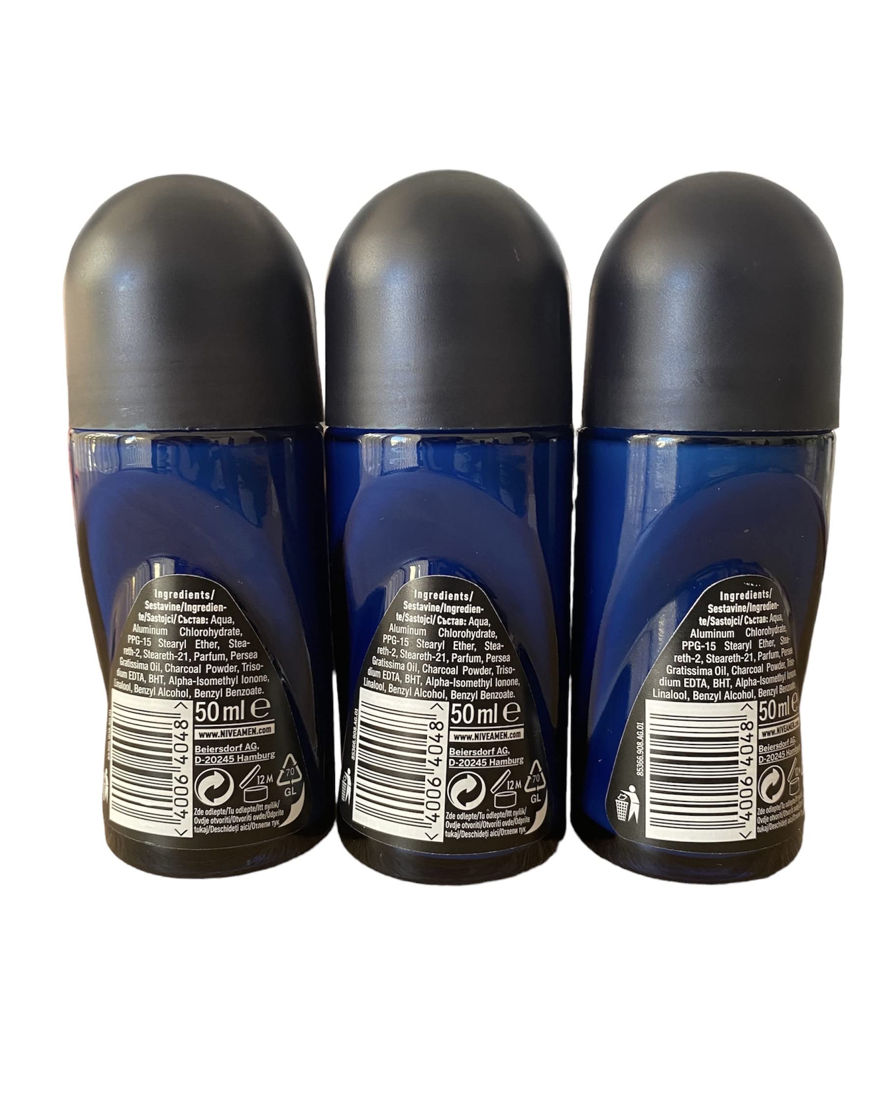 NIVEA Men Deodorant Roll-On Dimension amazonia bottle-application for quick, alcohol-free comfort.