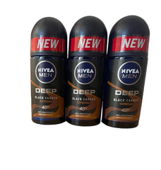 NIVEA Men Deodorant Roll-On Dimension dark wood espresso aroma for all-day freshness.