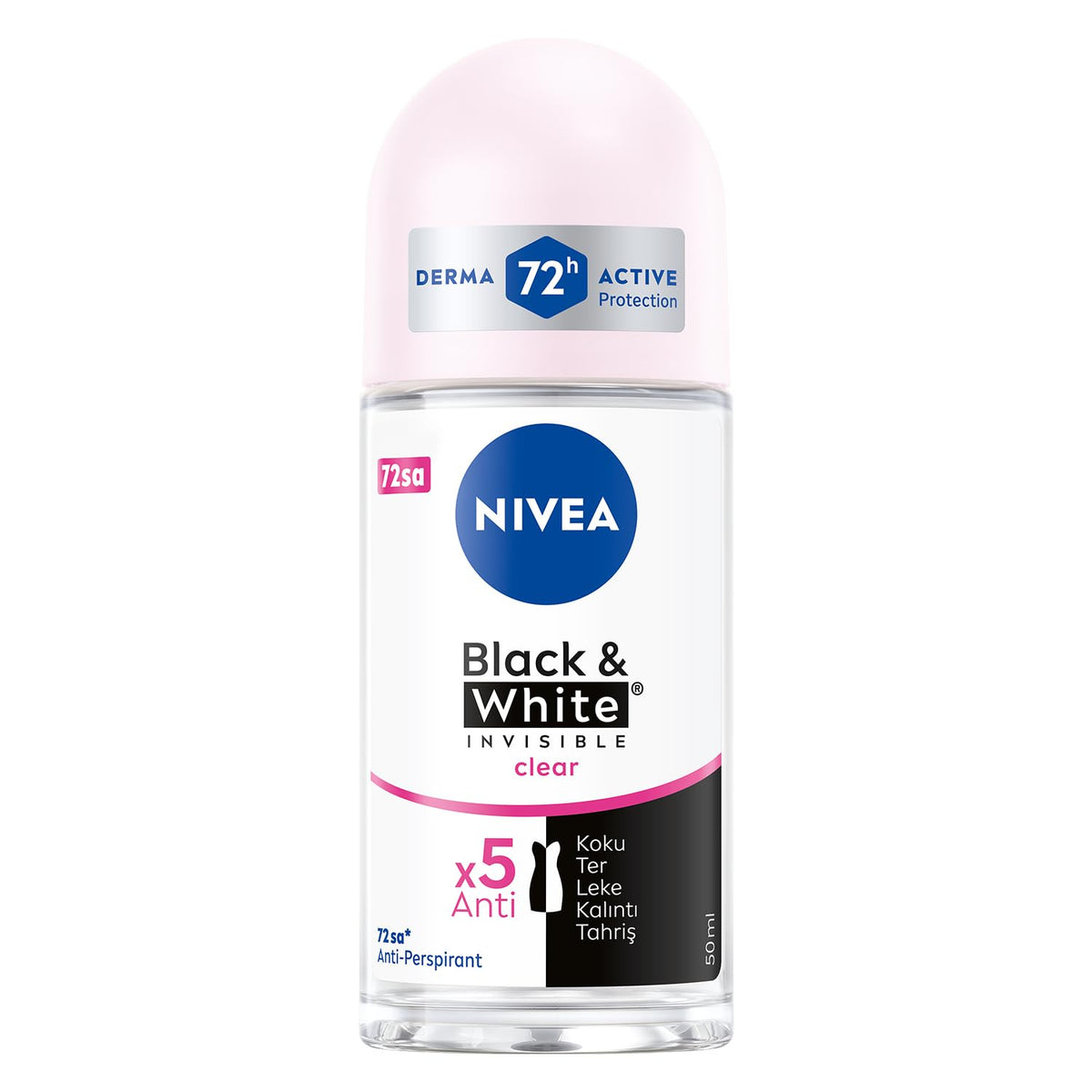 NIVEA Invisible for Black & White pack3 front view showing three-pack convenience for daily protection.