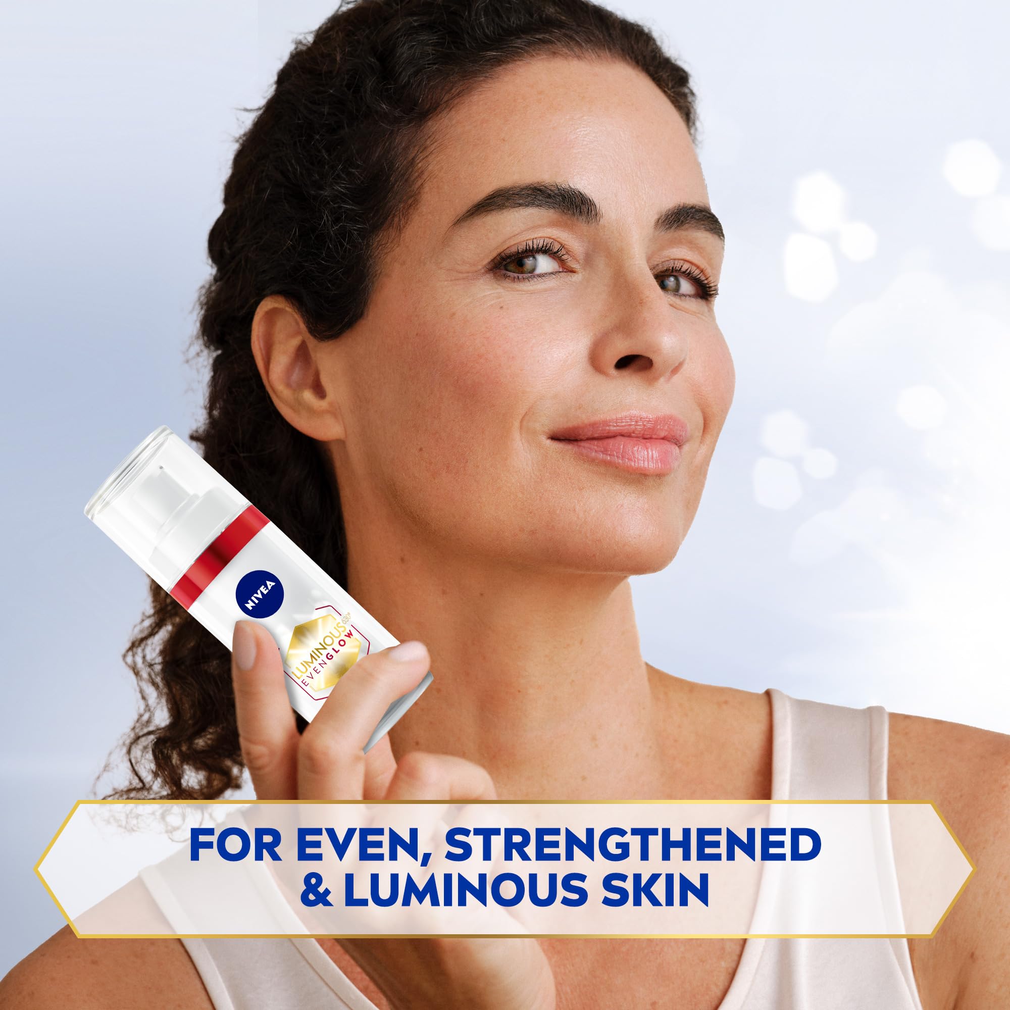 NIVEA Luminous 630 Serum glass dropper showcased for precise application