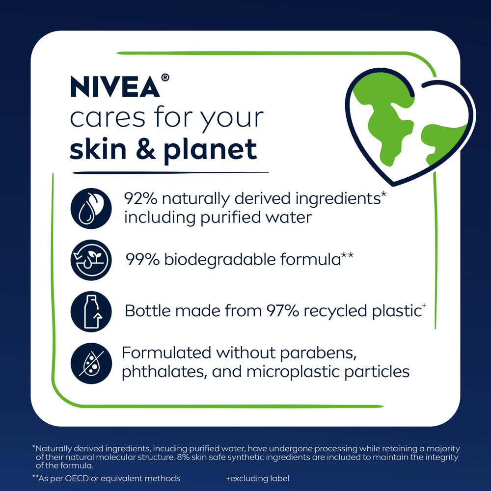 NIVEA MEN Active Clean Charcoal pack of three bottles for home use.