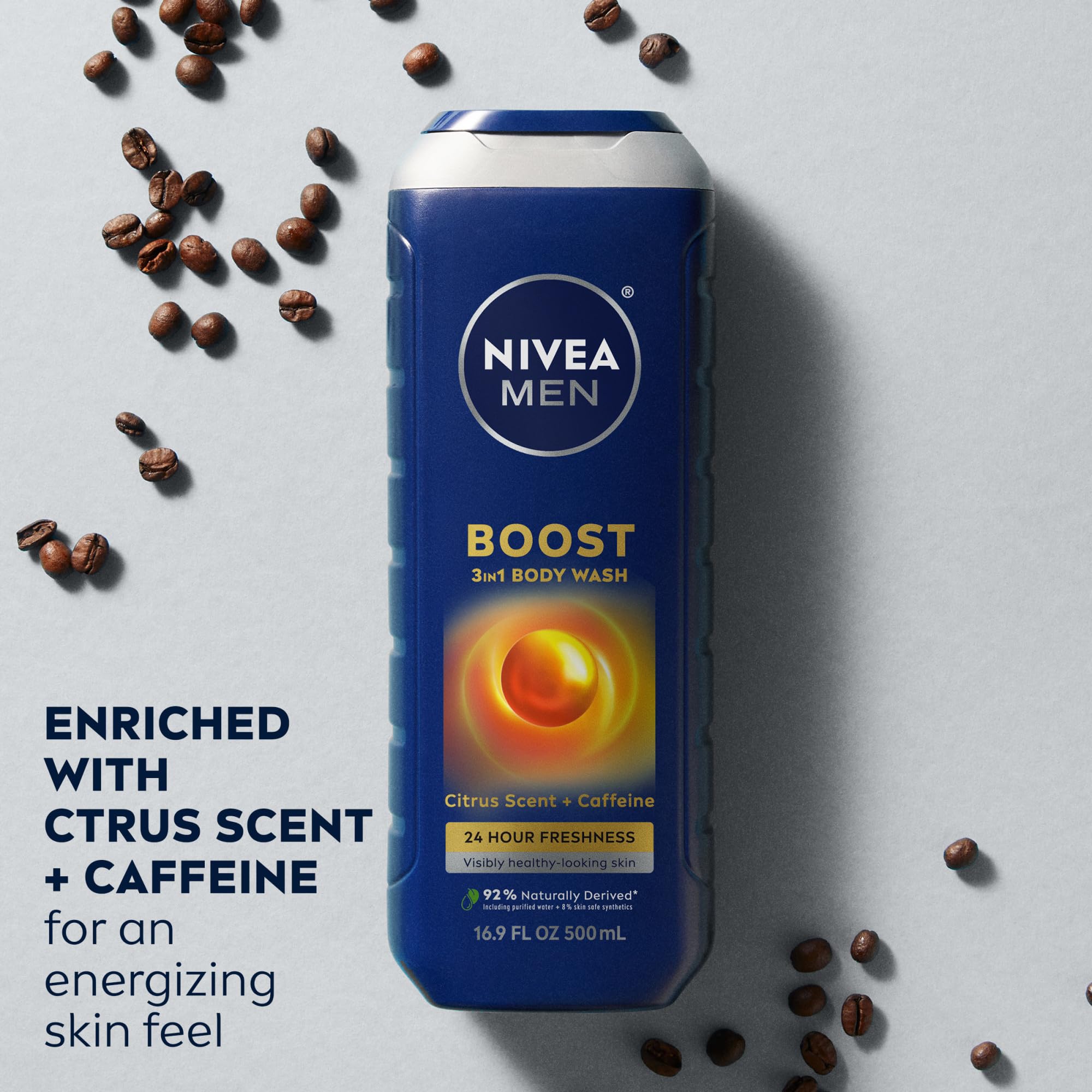 NIVEA MEN Boost face-wash close-up for daily cleansing and skin care.