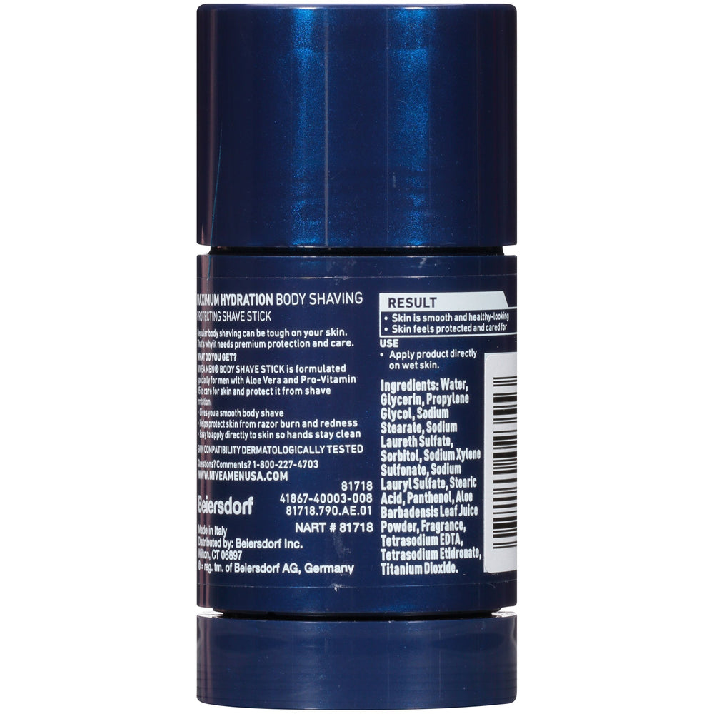 NIVEA MEN Maximum Hydration Shave Stick being applied directly to skin for smooth shave
