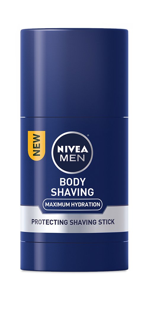 NIVEA MEN Maximum Hydration Shave Stick packaging for easy, clean-body shaving