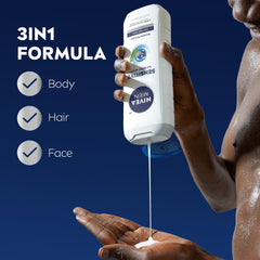 NIVEA MEN Sensitive Body Wash bamboo extract close-up highlighting gentle formula