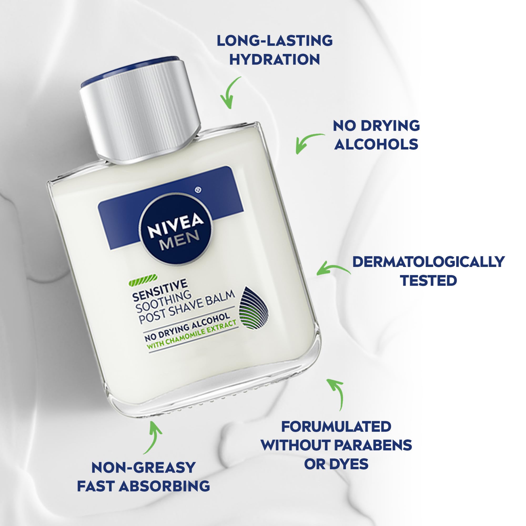 NIVEA MEN Sensitive balm triple-pack with three bottles ready for use