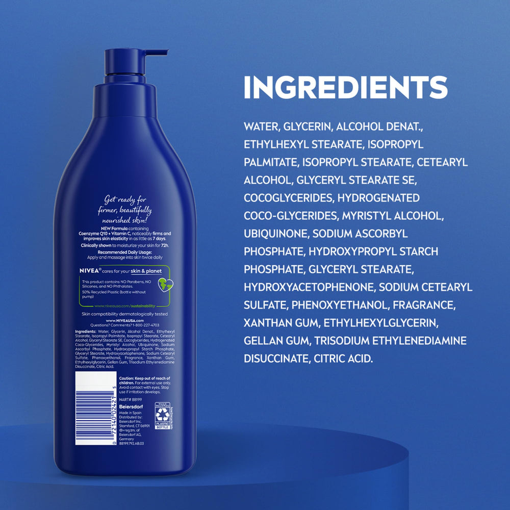 NIVEA Nourishing Hydration pump-dispense demonstration with smooth lotion flow.