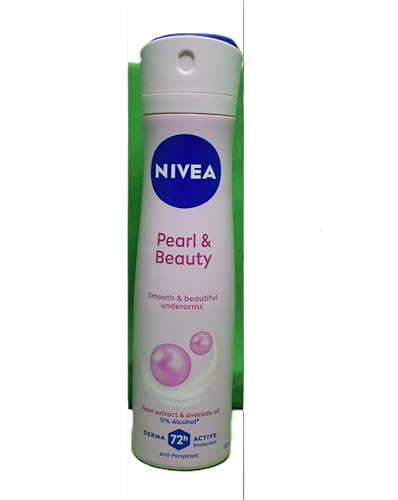 NIVEA Pearl & Beauty spray application shows a refreshing mist for comfort