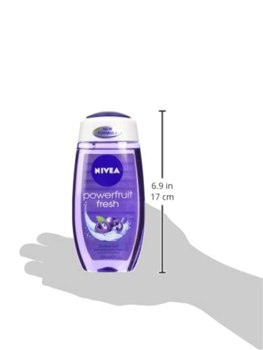 NIVEA Power Fruit Fresh Shower Gel bottle pour – easy use under warm water