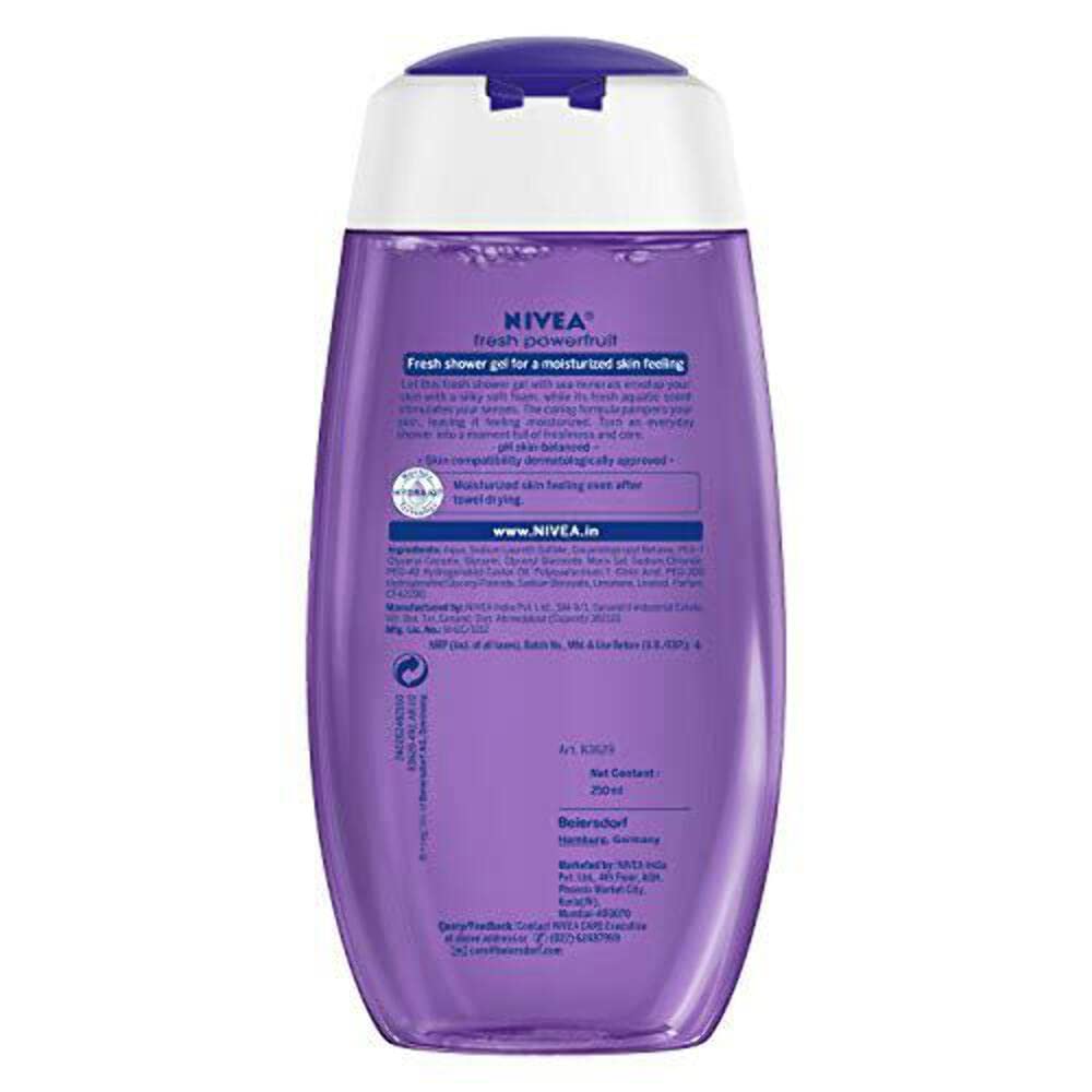 NIVEA Power Fruit Fresh Shower Gel fragrance – natural fruit notes for a clean, light scent