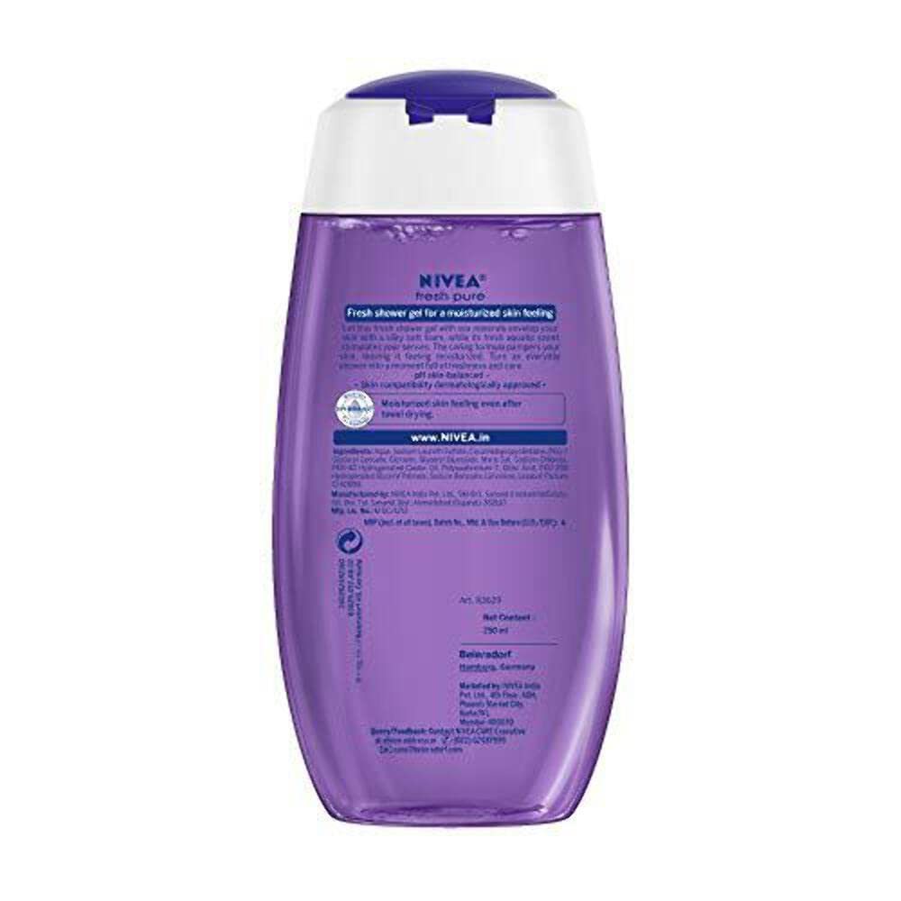 NIVEA Power Fruit Fresh Shower Gel label design – signals fruity freshness and modern packaging