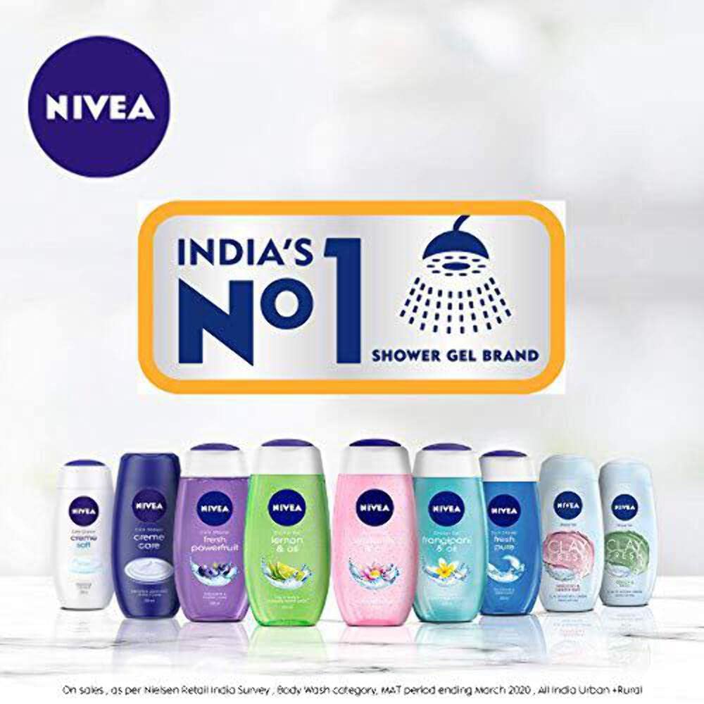NIVEA Power Fruit Fresh Shower Gel packaging – compact hydration for gym bags or suitcases