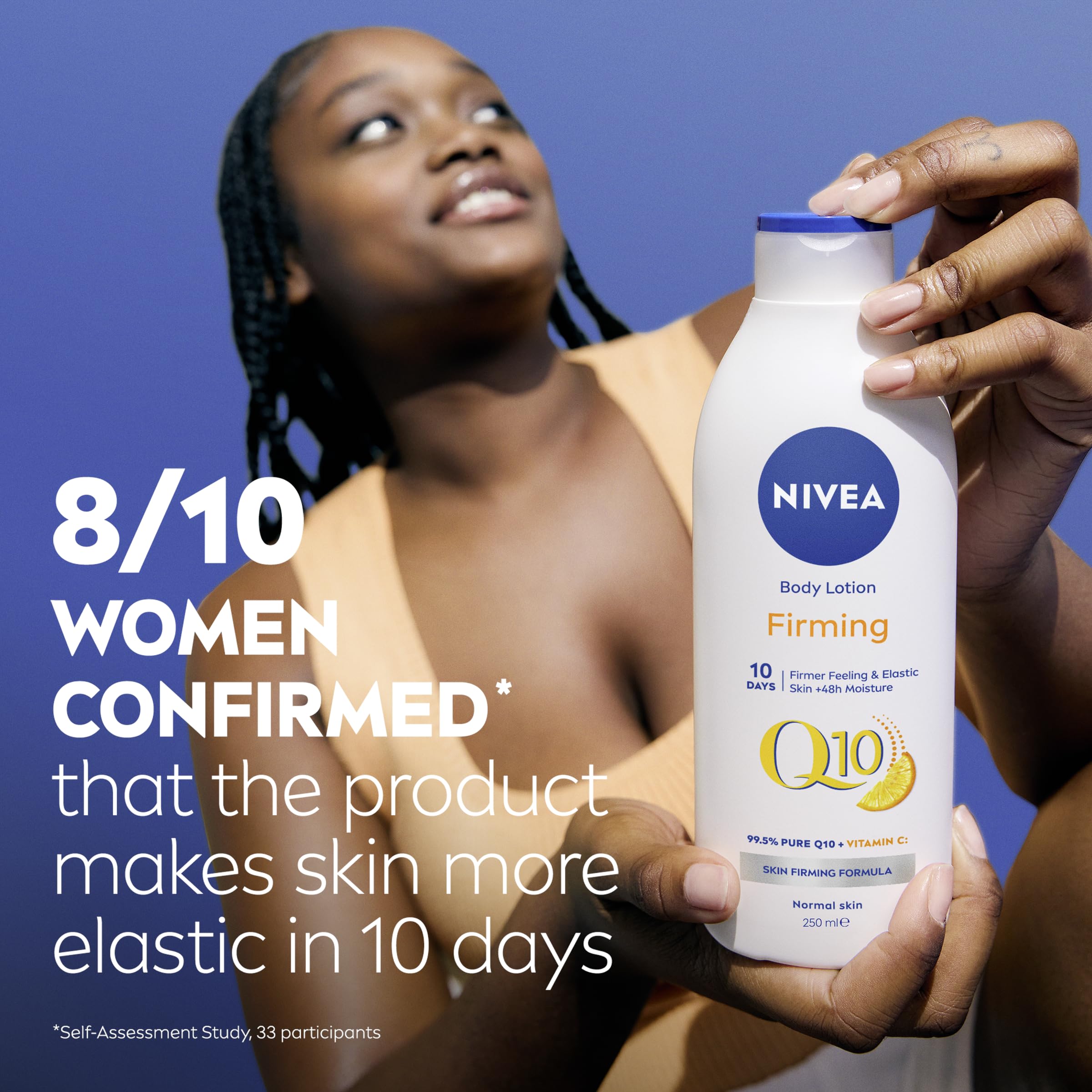NIVEA Q10 Energy Plus firming packaging on shelf