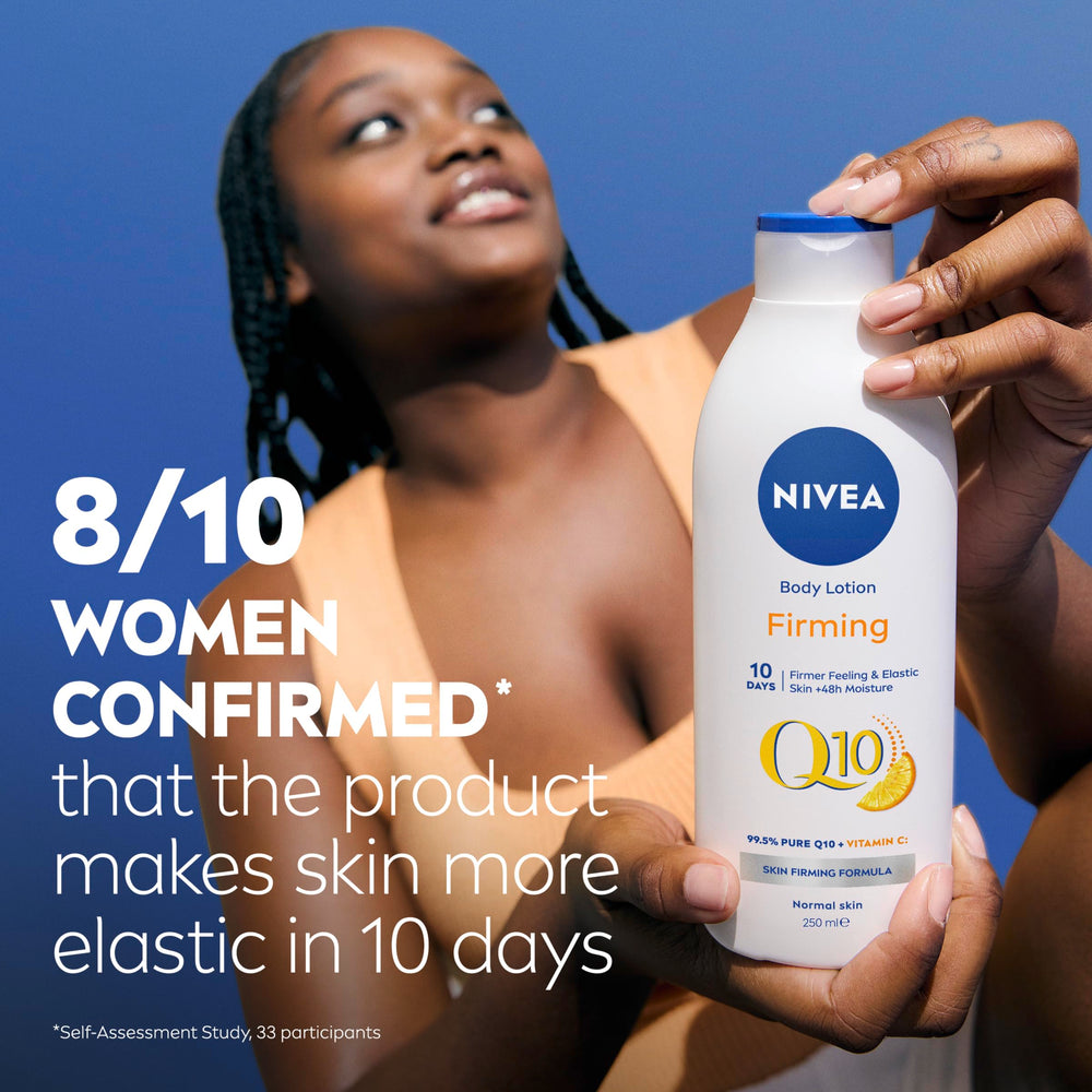 NIVEA Q10 Energy Plus firming packaging on shelf