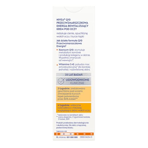 NIVEA Q10 plusC eye cream contour-firming visibly firms the eye contour.