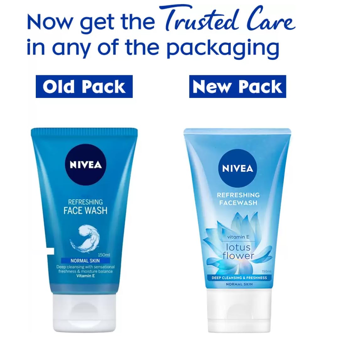 NIVEA Refreshing Face Wash hand application—gentle massage for normal to combination skin