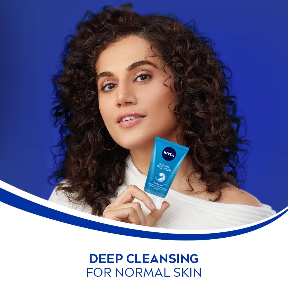 NIVEA Refreshing Face Wash packaging—box displaying branding and 150ml size
