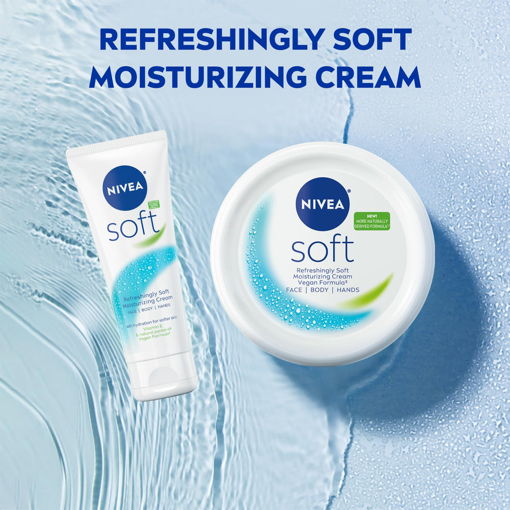 Vegan formula icon on NIVEA Soft packaging
