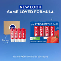 NIVEA lip care pack side view highlighting portable sticks for on-the-go hydration