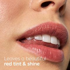 NIVEA lip care stick open showing creamy texture for lips with subtle color