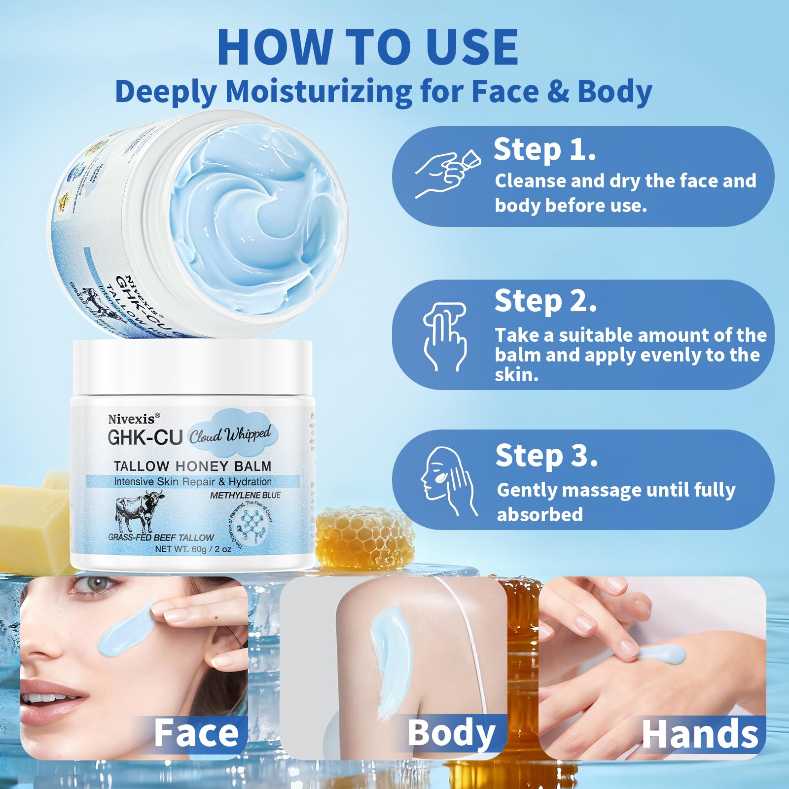 Nivexis all-skin-types-friendly jar illustrates universal suitability and gentle formulation.