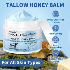 Nivexis grass-fed tallow jar showcases rich hydration for the skin barrier.