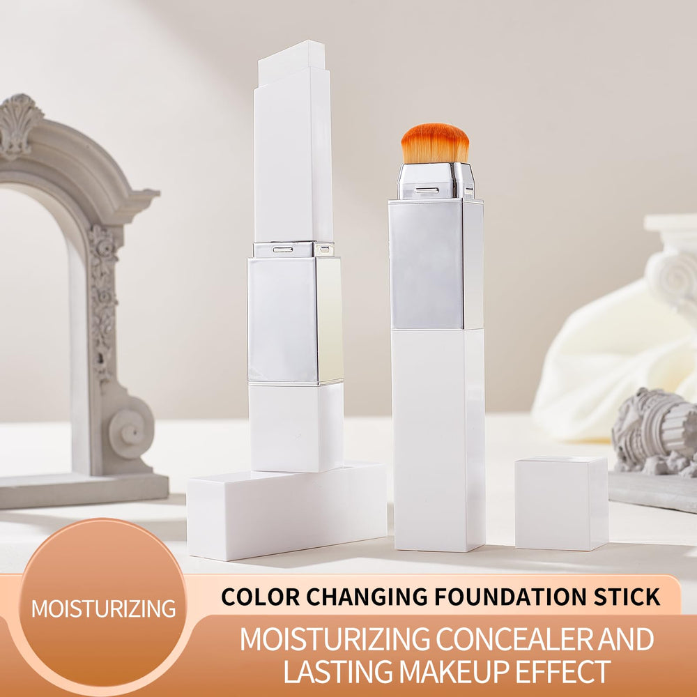 NIZENTA foundation stick applied on skin shows color matching and even texture