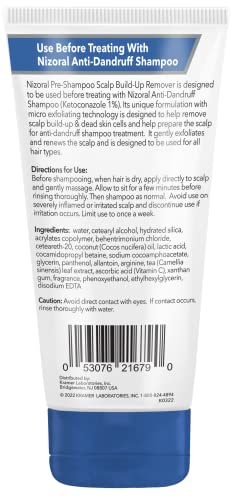 Nizoral pre-shampoo after-use scalp looking refreshed and ready for treatment.