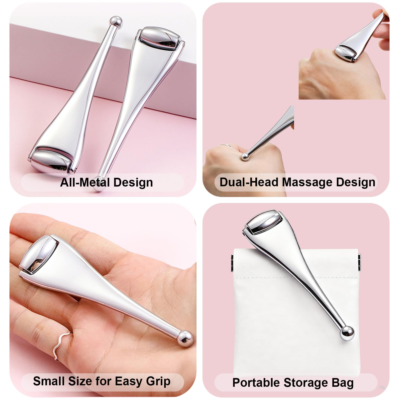 NKQ Compact eyelid massager used during night routine for daily eye comfort