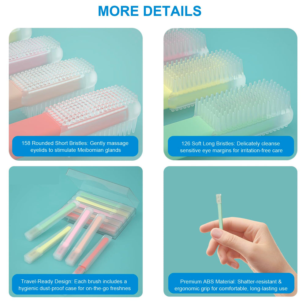 NKQ Eyelid Brush promotes a cleaner eyelid area with soft silicone bristles.