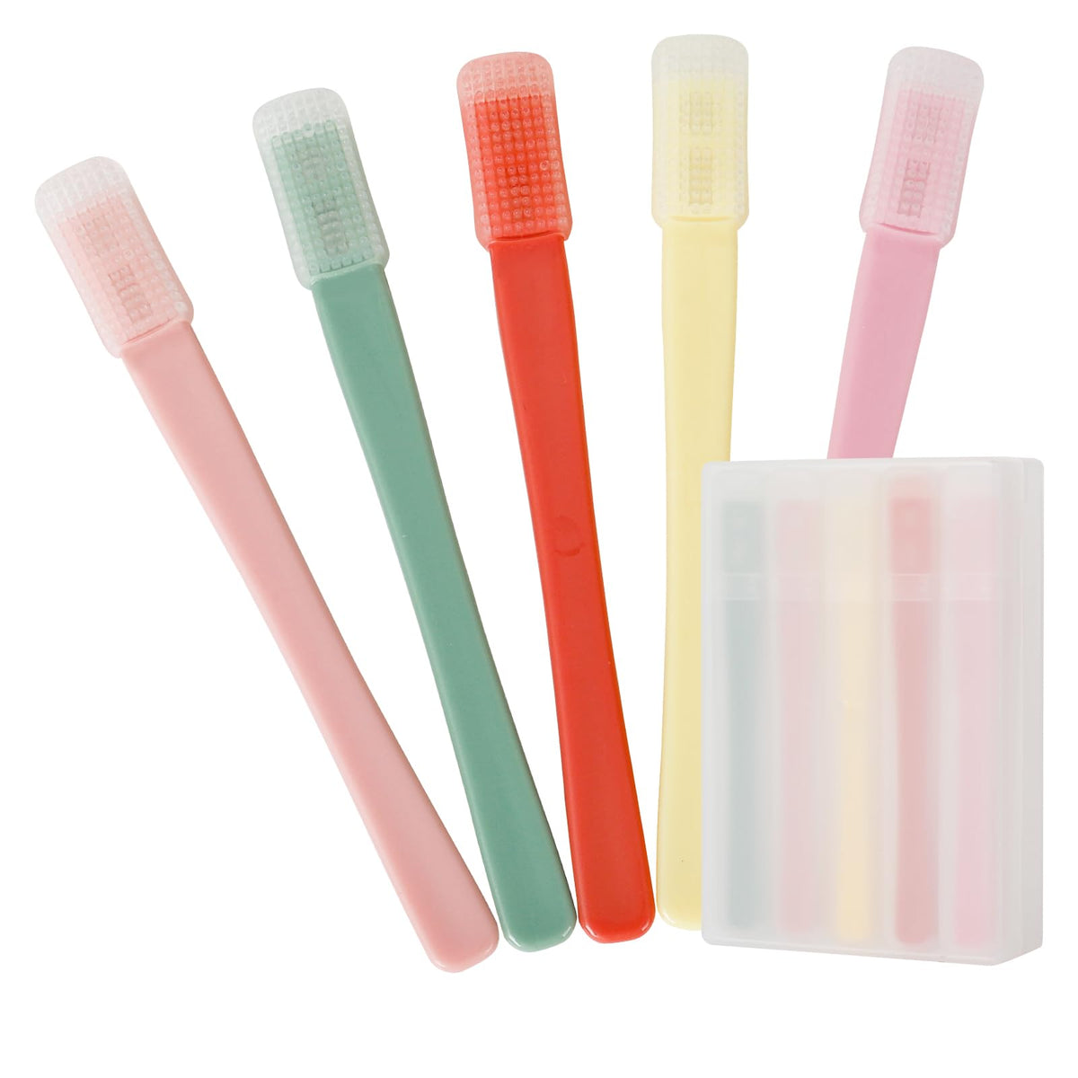 NKQ Eyelid Brush soft silicone bristles closeup for gentle cleansing of sensitive eyes.