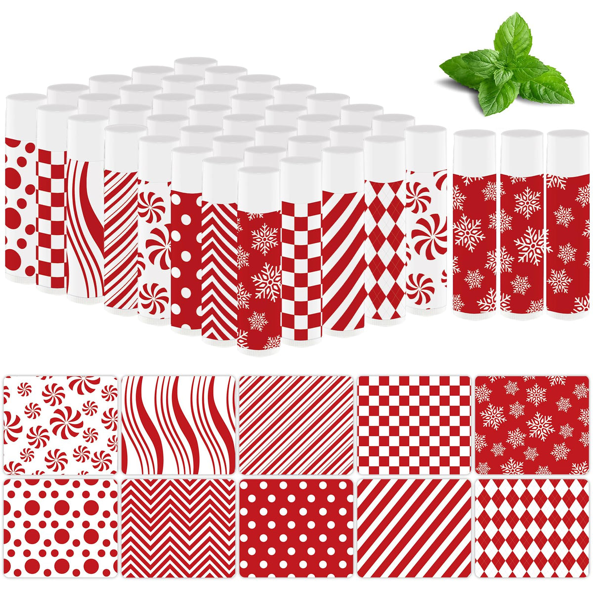 Nlicrst Christmas lip balms in festive packaging offer convenient gifting and on-the-go moisture.