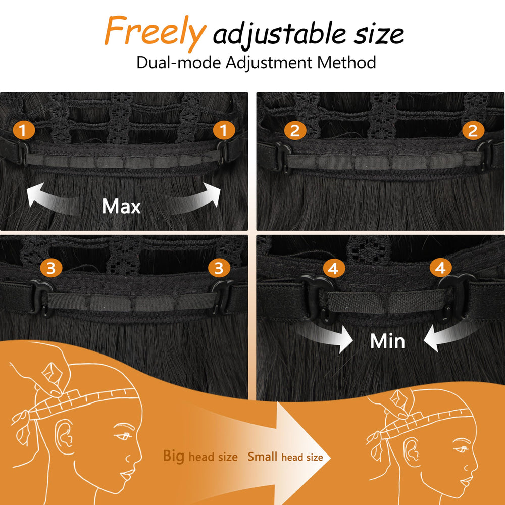 Nnzes Black Wavy Wig with Bangs party-look elevates evening ensembles.