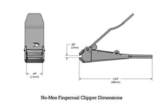 No-mes clipper with built-in laser-cut nail file ready for quick touch-ups.