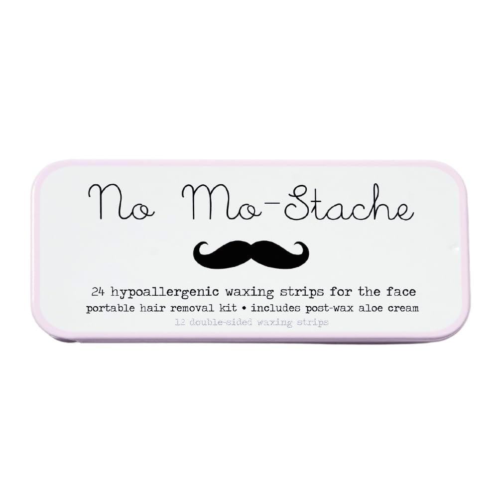 No Mo-Stache lip wax strips packaging ready for salon-like hair removal at home