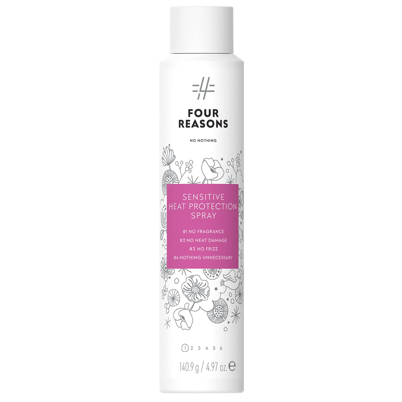 No Nothing heat protectant spray bottle for everyday heat protection.