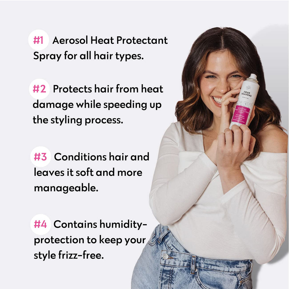 No Nothing heat protectant spray mist applied for even coverage during styling.