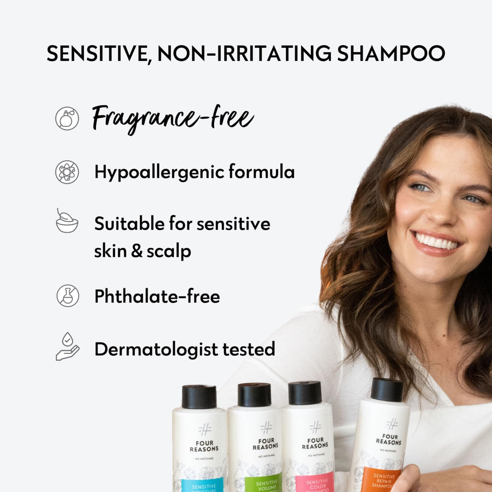 No Nothing Moisturizing Shampoo sensitive-scalp close-up highlights fragrance-free, hydrating care