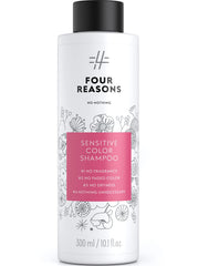 No nothing Sensitive Shampoo bottle shows fragrance-free formula for sensitive scalps and color-treated hair.