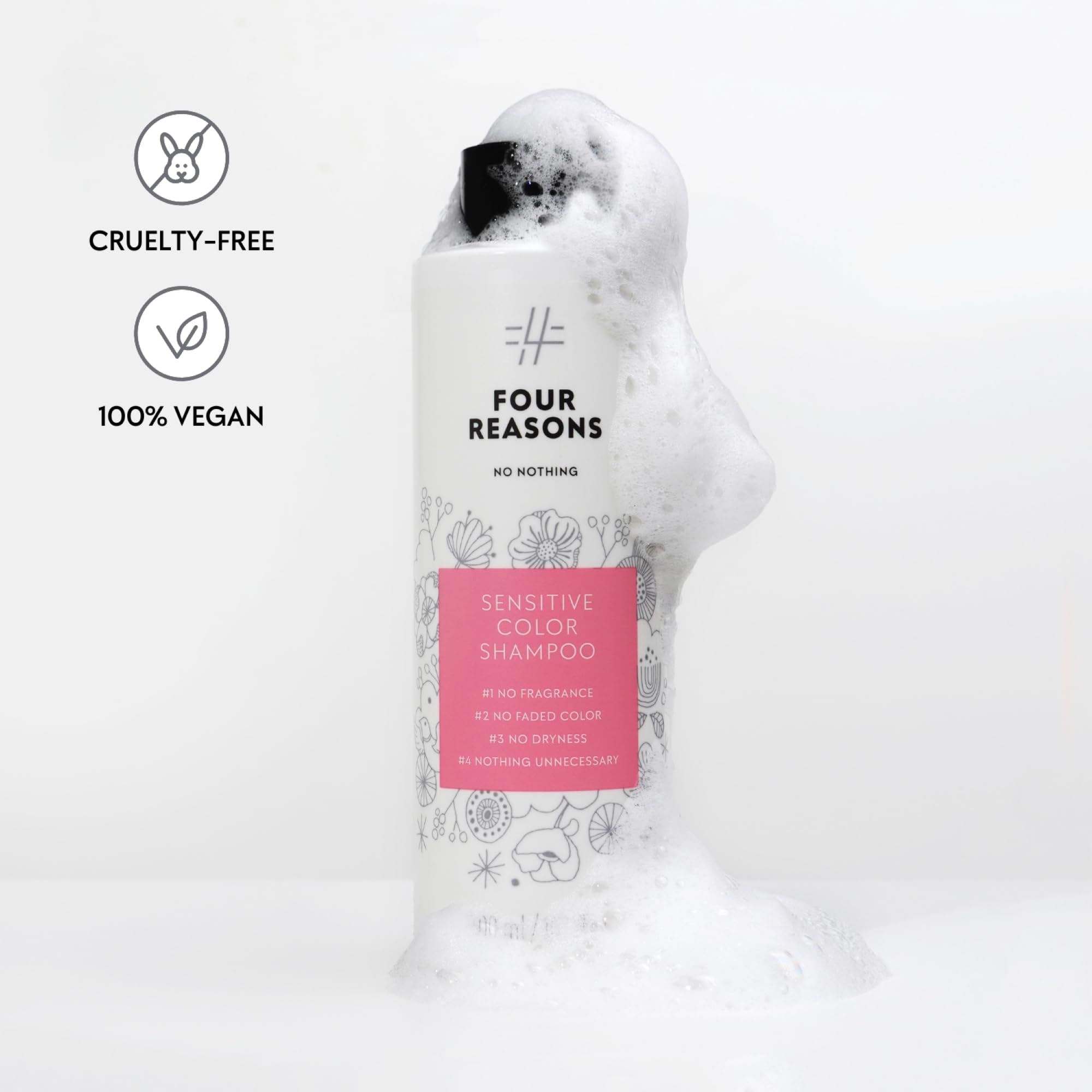 No nothing Sensitive Shampoo unscented formula ideal for sensitive skin and scalp.