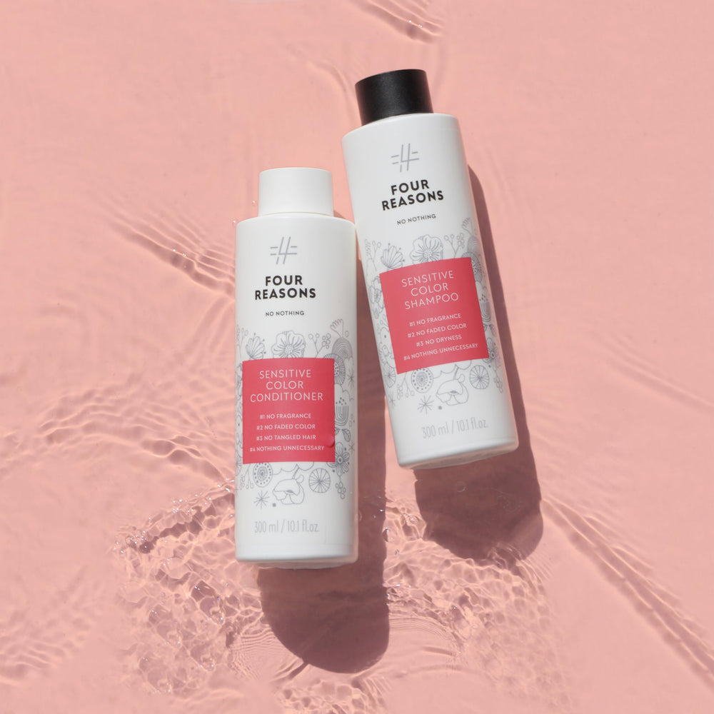 No nothing Sensitive Shampoo color-treated hair looks refreshed after washing.