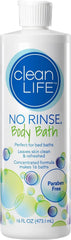 No-Rinse Body Bath 16oz bottle for convenient rinse-free cleansing on the go.