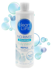 No-Rinse foaming body wash bottle-dispense for quick waterless cleanse on the go.