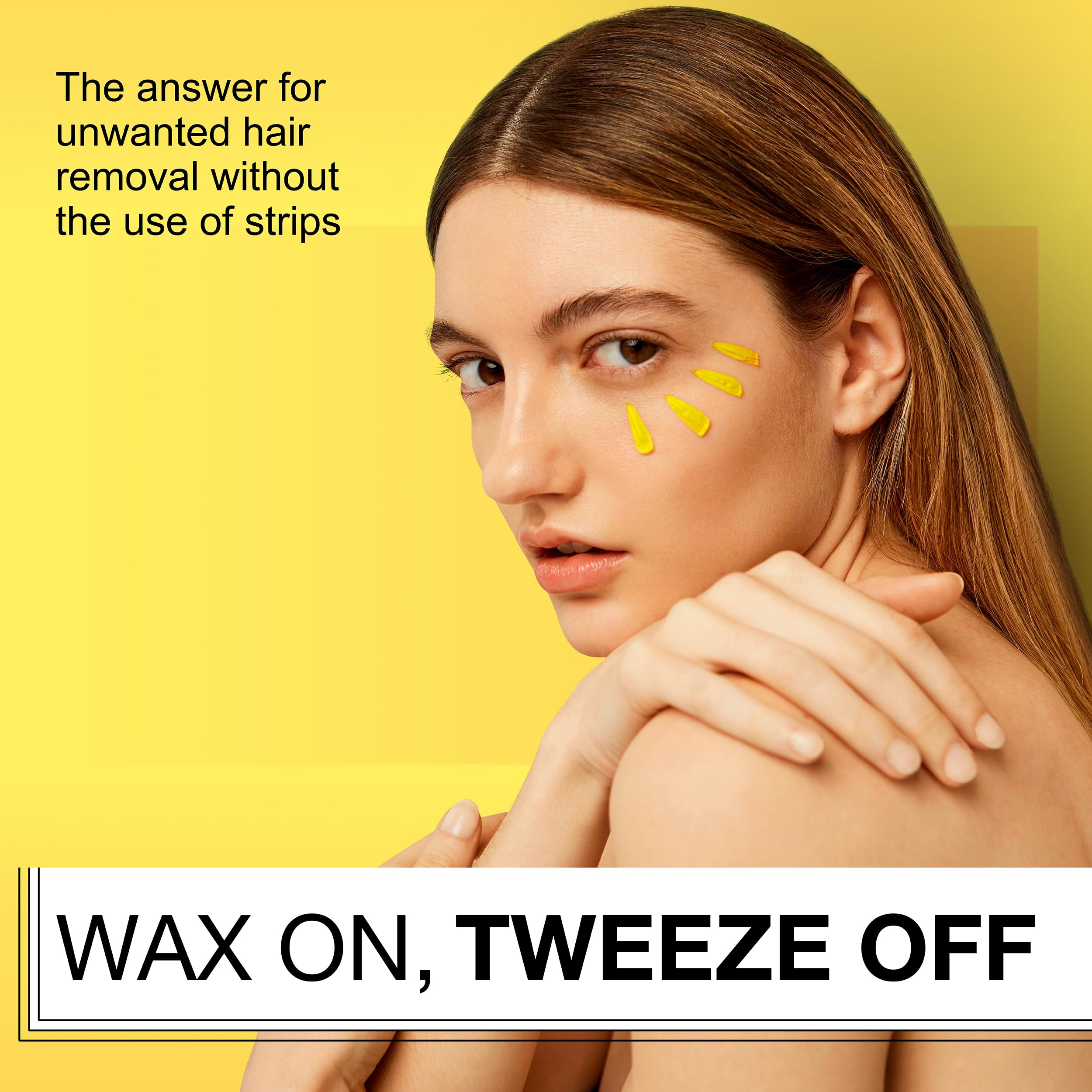 No-Tweeze hard wax stripless setup demonstrates easy at-home waxing without strips