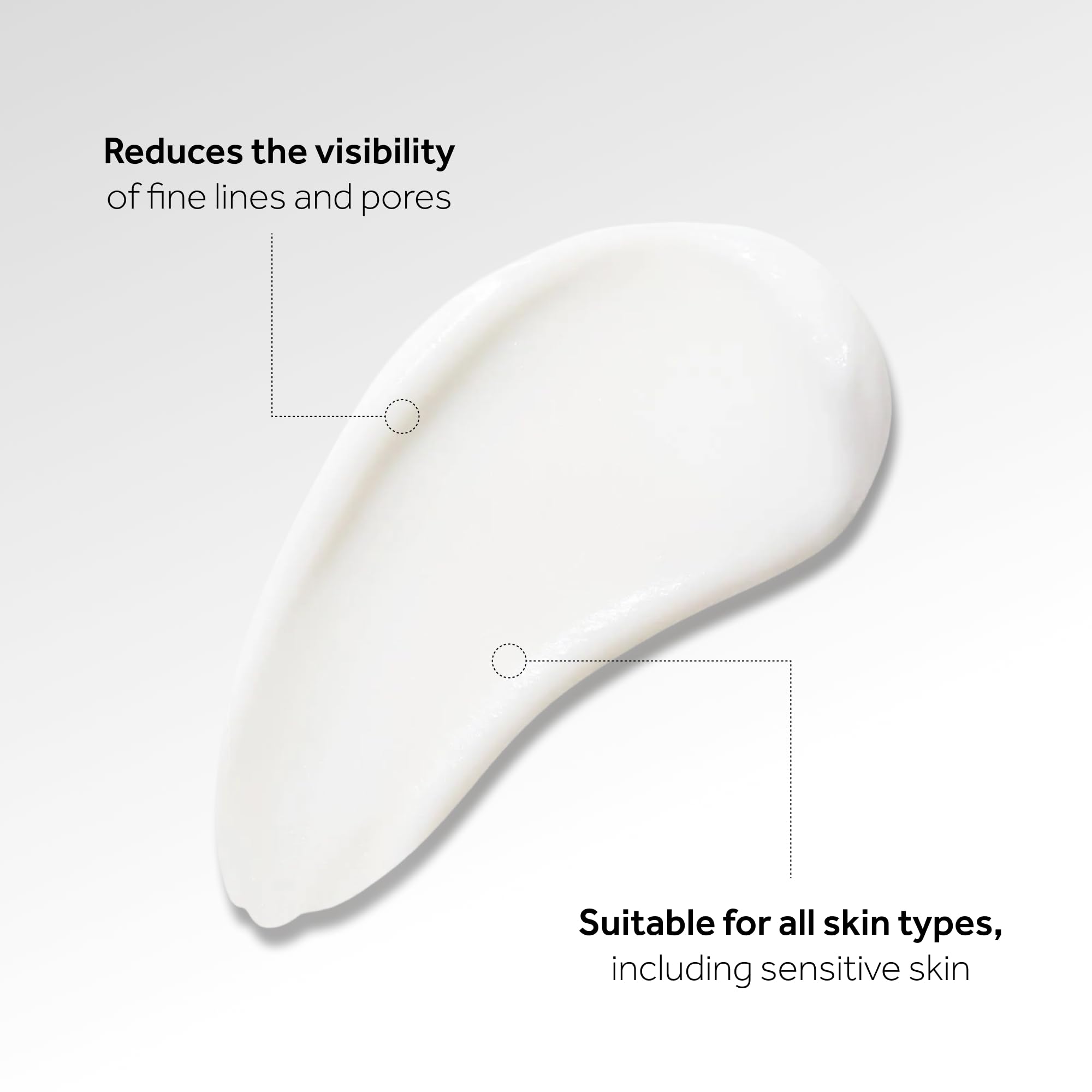 No7 Airbrush Away Primer skin swatch demonstrates pore-blurring effect